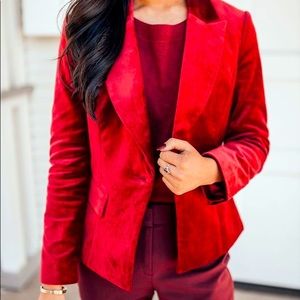 BNWOT! Briggs New York Red Velvet Blazer! Perfect!